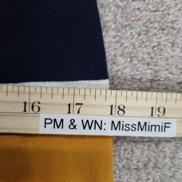 Tommy Hilfiger Blue and Yellow Color Block Thick Stripe Skirt - Picture 9 of 10